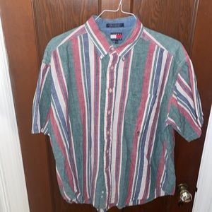 Vintage: Tommy Hilfiger mens button down: large